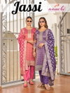 Jassi By Aanchi Shimmer Butti Online Kurti With Bottom Dupatta Wholesale